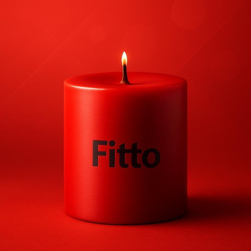 Fitto Pillar Candle Red Unscented 3 Piece Set 5x5cm for Home Decor, Weddings, Events & Relaxation - Image 3