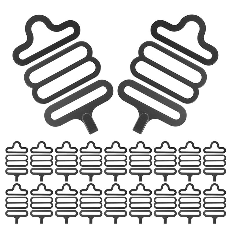 100 Sets Adjustable Tie Clasp: Metal Necktie Clips Fasteners For Tie And Suspender For Formal Events And Daily Wear - Image 1