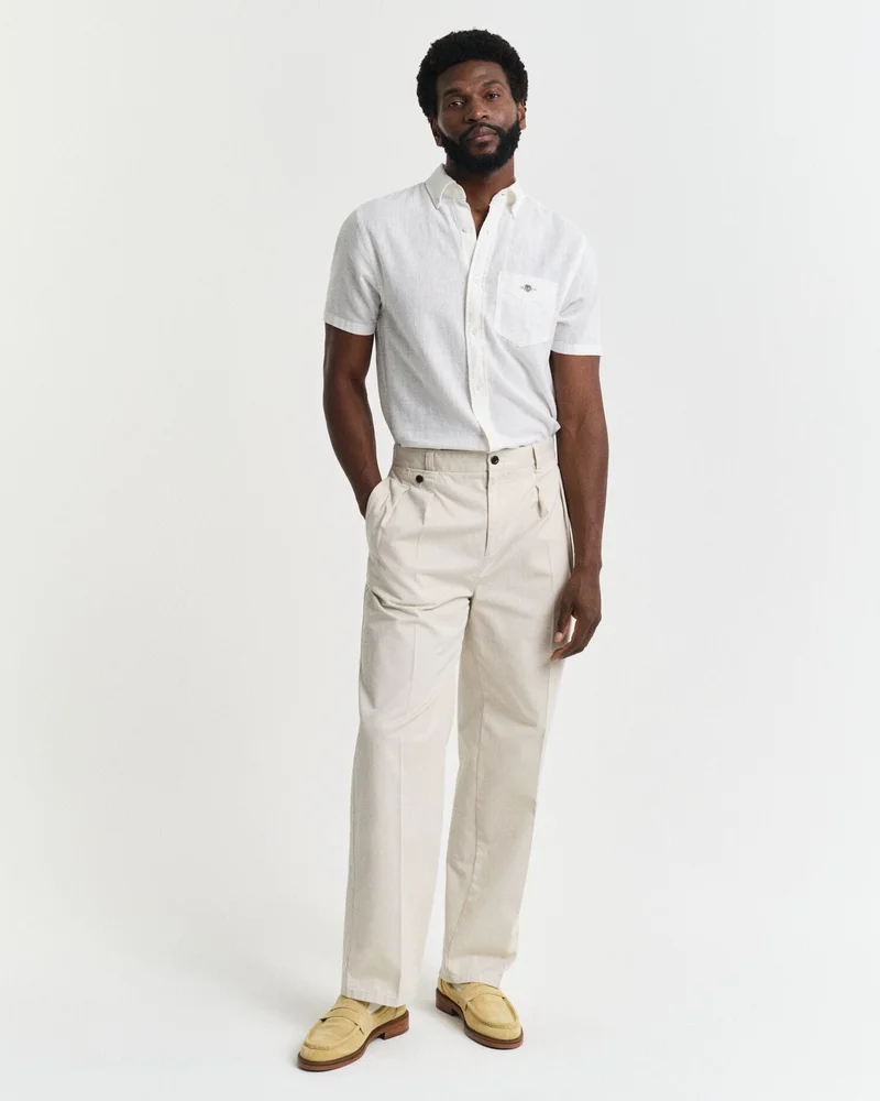 GANT  Regular Cotton Linen Short SleeveShirt for Men | Best Price UAE