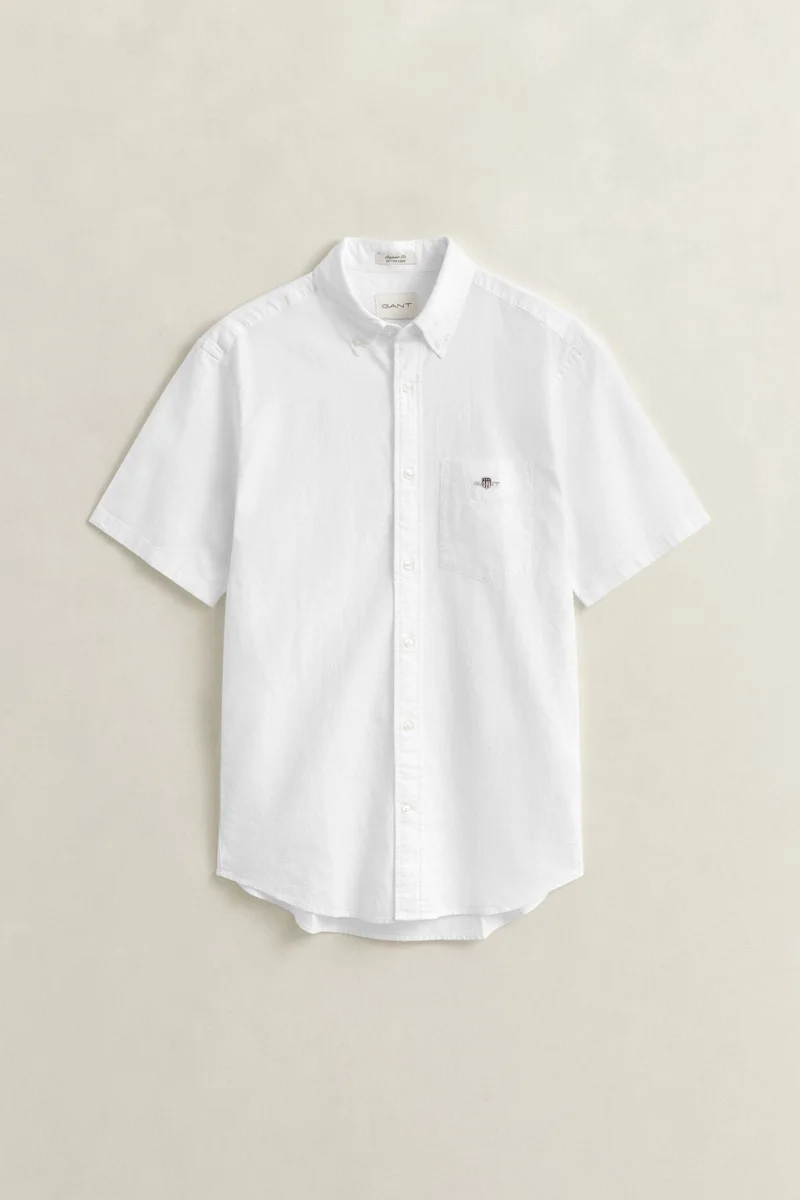 GANT  Regular Cotton Linen Short SleeveShirt for Men | Best Price UAE