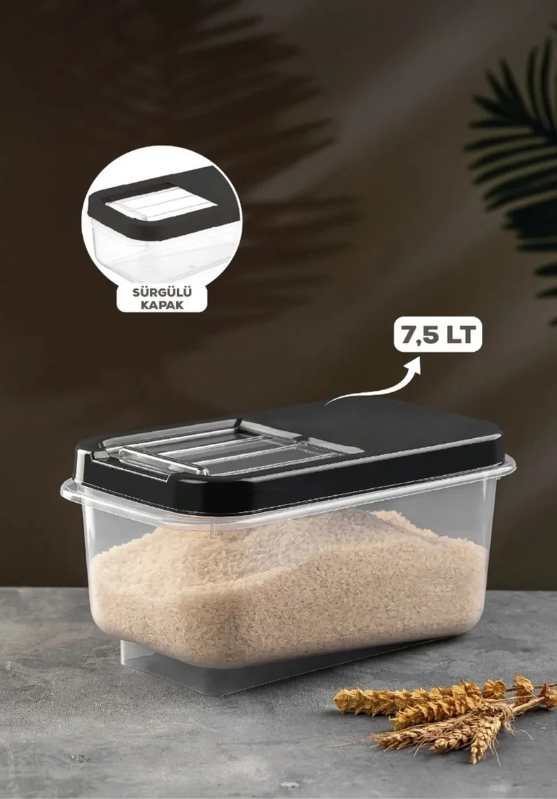 Hane216 Multibox 7.5 Lt Legume Storage Container - Sliding Lid Food Storage Container Flour Container