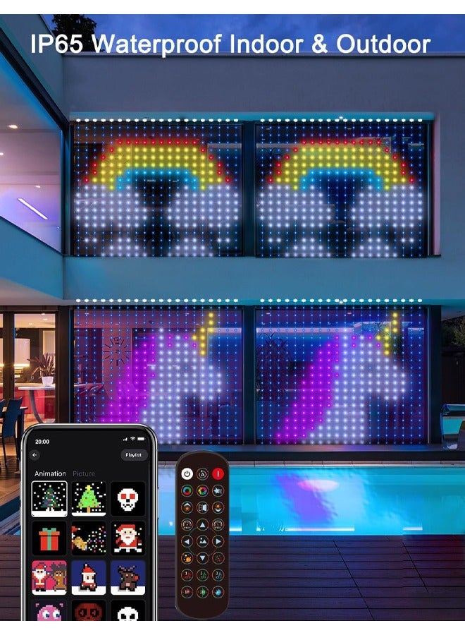 إن كي أكس سلسلة إضاءة LED حديثة بألوان سحرية RGB للتحكم بالبلوتوث 3X3 متر - Image 4