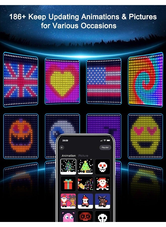 إن كي أكس سلسلة إضاءة LED حديثة بألوان سحرية RGB للتحكم بالبلوتوث 3X3 متر - Image 2