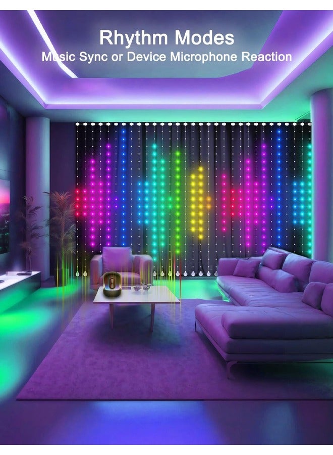 إن كي أكس سلسلة إضاءة LED حديثة بألوان سحرية RGB للتحكم بالبلوتوث 3X3 متر - Image 3