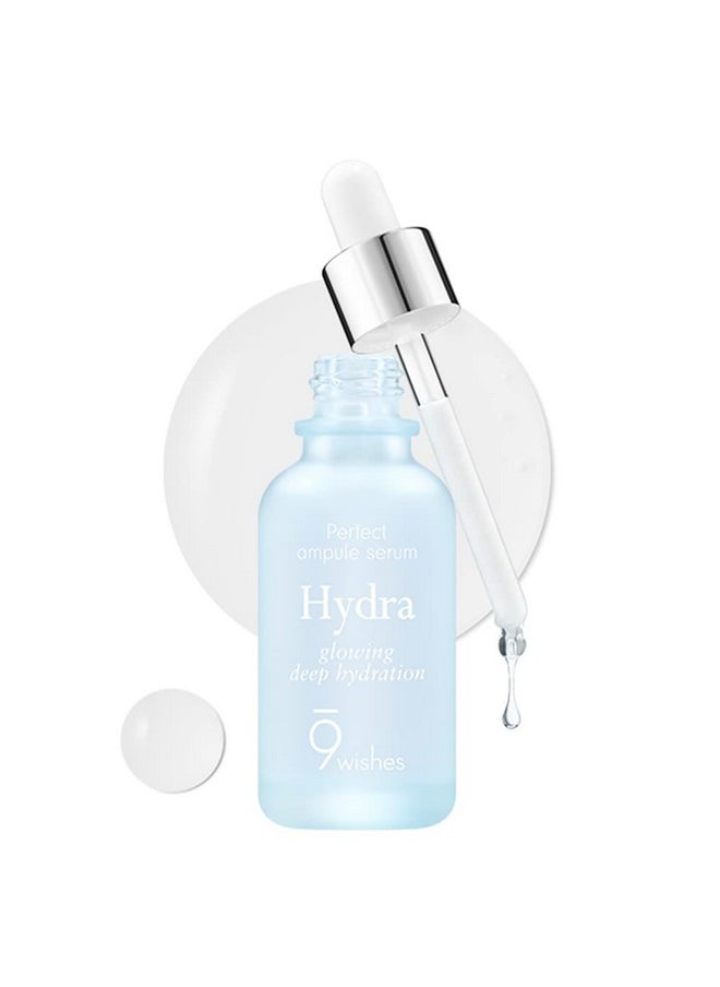 9 wishes [9Wishes] Hydra Ampoule Serum Ⅱ Longlasting Moisturizer For 72 Hours 1.01 Fl. Oz Hydrating Serum For Face With 8Layer Of Hyaluronic Acid And 55% Coconut Water Night And Day Serum  - Image 1