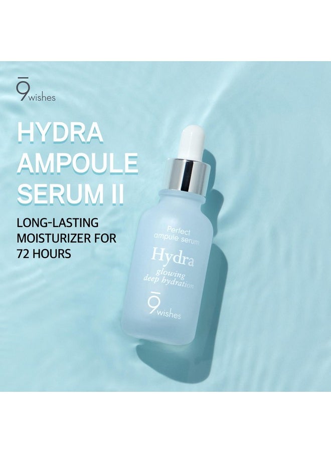 9 wishes [9Wishes] Hydra Ampoule Serum Ⅱ Longlasting Moisturizer For 72 Hours 1.01 Fl. Oz Hydrating Serum For Face With 8Layer Of Hyaluronic Acid And 55% Coconut Water Night And Day Serum  - Image 2
