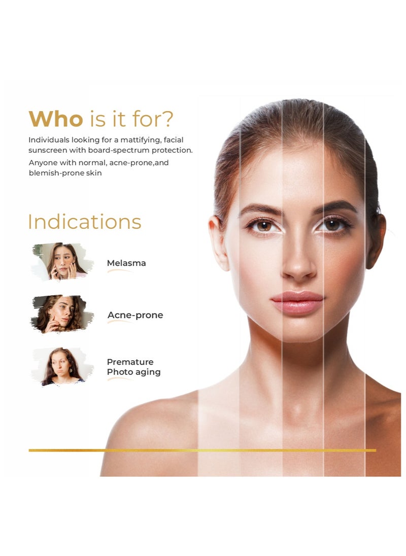بريتون جل الحماية من الشمس UV Doux Gold لمكافحة الشيخوخة مع الحماية من الشمس | عامل حماية من الشمس SPF 50 وPA+++ واسع النطاق | غني بمضادات الأكسدة مثل فيتامين C وE | لمسة نهائية غير لامعة | مقاوم للماء وغير دهني | لجميع أنواع البشرة، 50 جرام  - Image 5