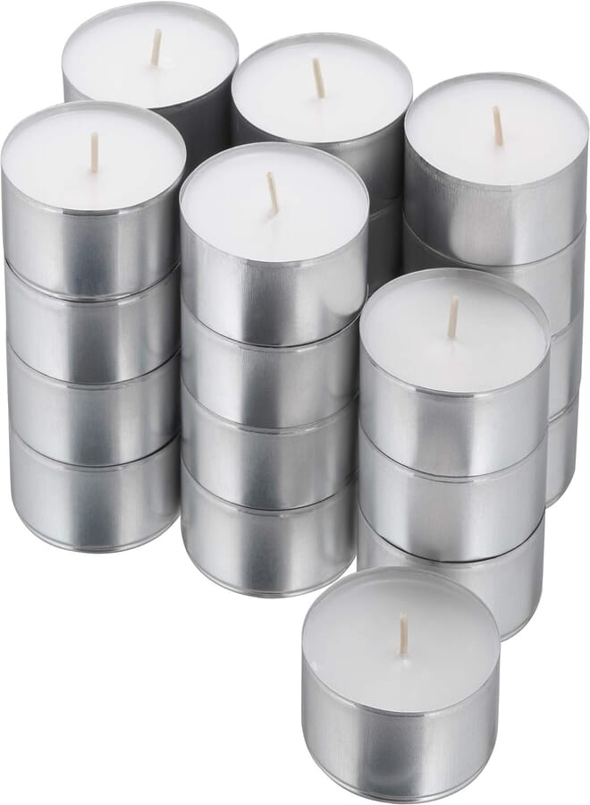 Ikea Ikea 901.083.60 Glimma Unscented Candle in a Metal Cup 