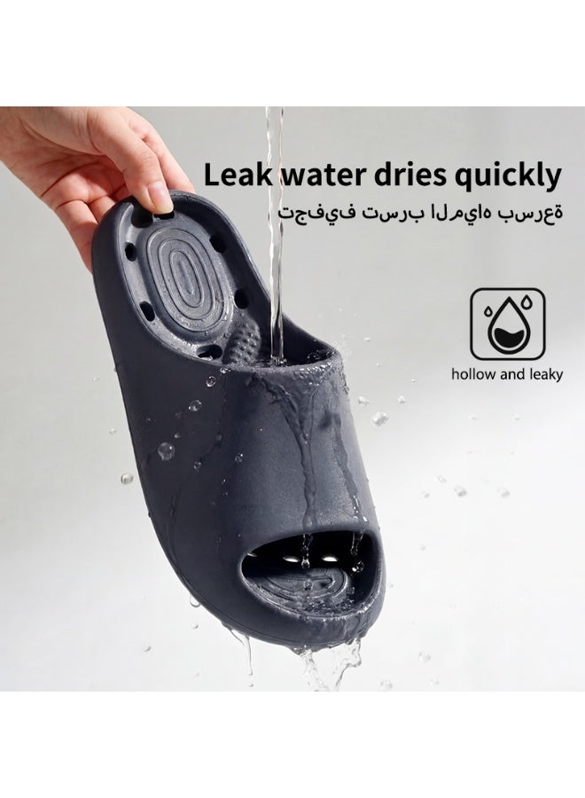 جولوفي شباشب استحمام غير قابلة للانزلاق، تجف بسرعة بفتحات تصريف المياه ومقعد قدم تدليكي، ناعمة ومبطنة للرجال والنساء للحمام والمسبح - Image 1