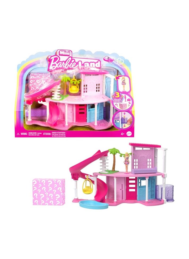 Barbie BARBIE MINI BARBIELAND DOLL HOUSE SETS, MINI DREAMHOUSE WITH SURPRISE HYF45 