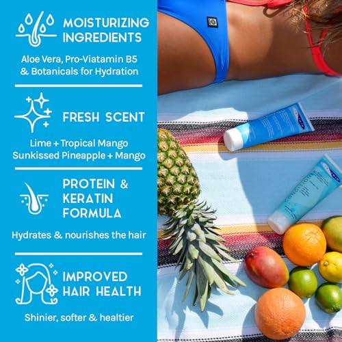 TRISWIM Chlorine Shampoo and Conditioner Set Swim Shampoo and Conditioner for Swimmers 85 fl oz Each ParabenFree with Aloe Vera Keratin Removes Chlorine Restores Damaged Hair - Image 3