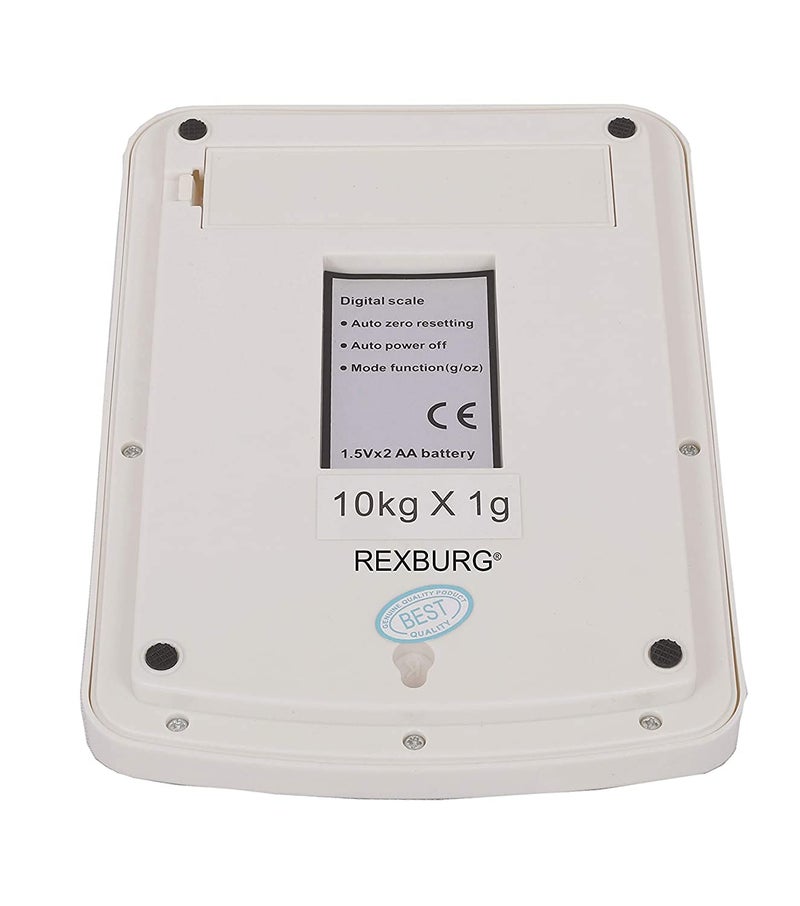 Atipriya DIGITAL Kitchen weighing scale 10kgweight machine for kitchen baking home foodkitchen weight machine 10kg SF400A Made in india WHITE ADAPTOR INCLUDED - Image 2