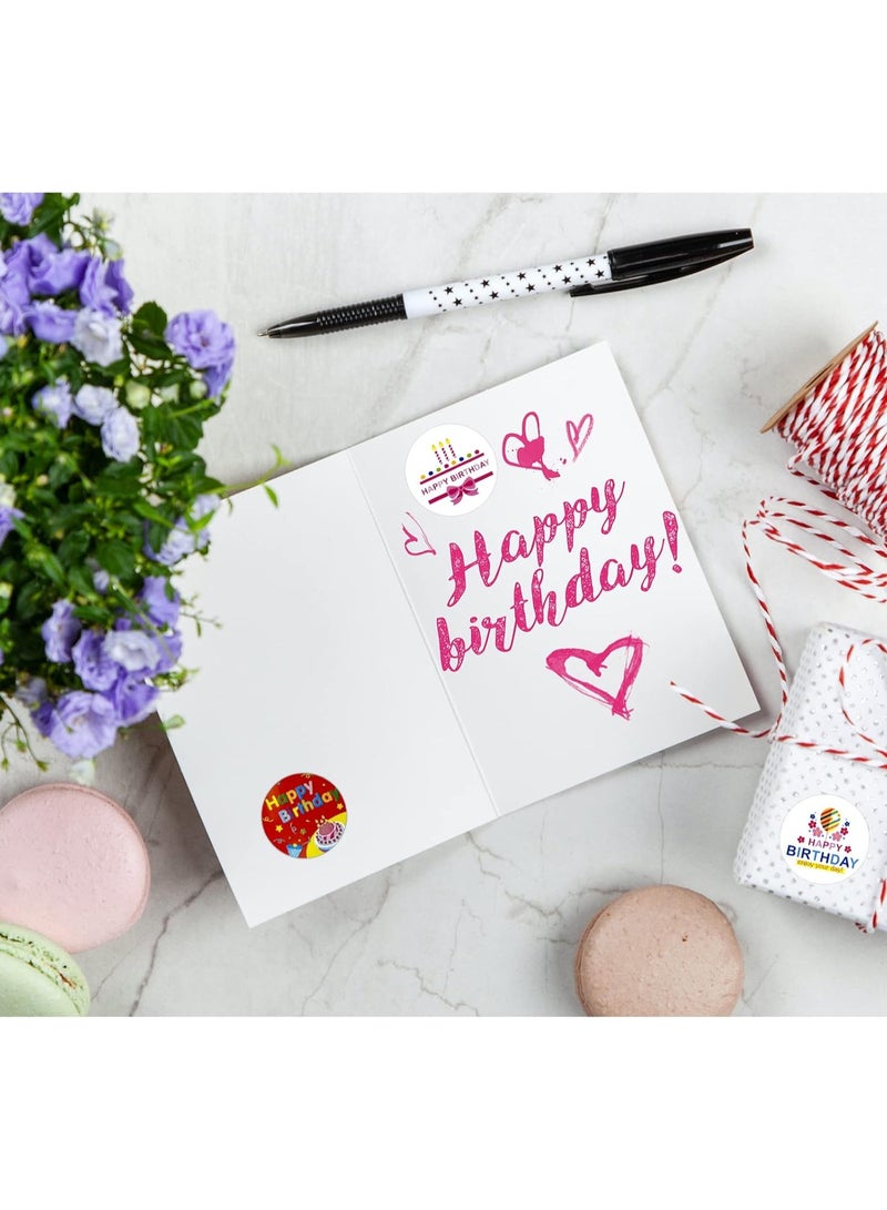 قوس قزح أورينبو 500 قطعة من ملصقات أعياد الميلاد السعيدة بالألوان المائية، لفة واحدة من ملصقات الختم الدائرية اللطيفة اللاصقة لأعياد الميلاد لتزيين حفلات الأطفال - Image 5