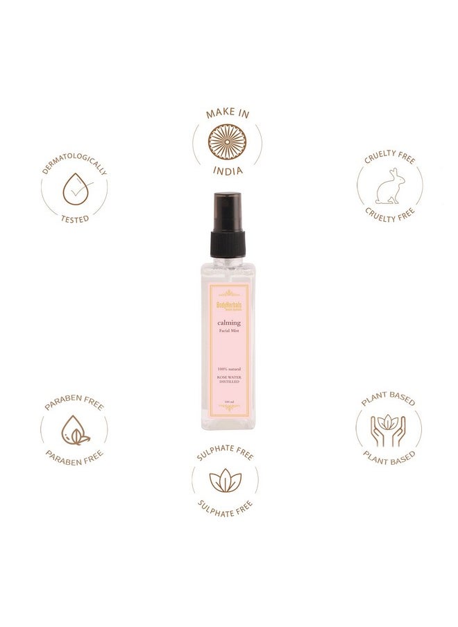 BodyHerbals - Calming Alcohol Free Face Mist, Toner With Goodness Of Rose I 100 % Natural Skin Toner, Shrinks & Tightens Pores | Makeup Remover For Women & Men | Instant Glow | For All Skin Types | 100 Ml Paraben And Sls Free, Beauty, Skin Care, Face , Face Care - Image 1