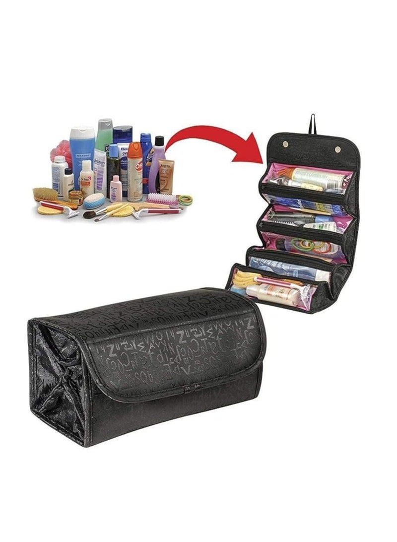 ORiTi Roll Up Travel Cosmetic Makeup Jewelry Toiletry Bag Organizer Camping Accessories Holder  - Image 2