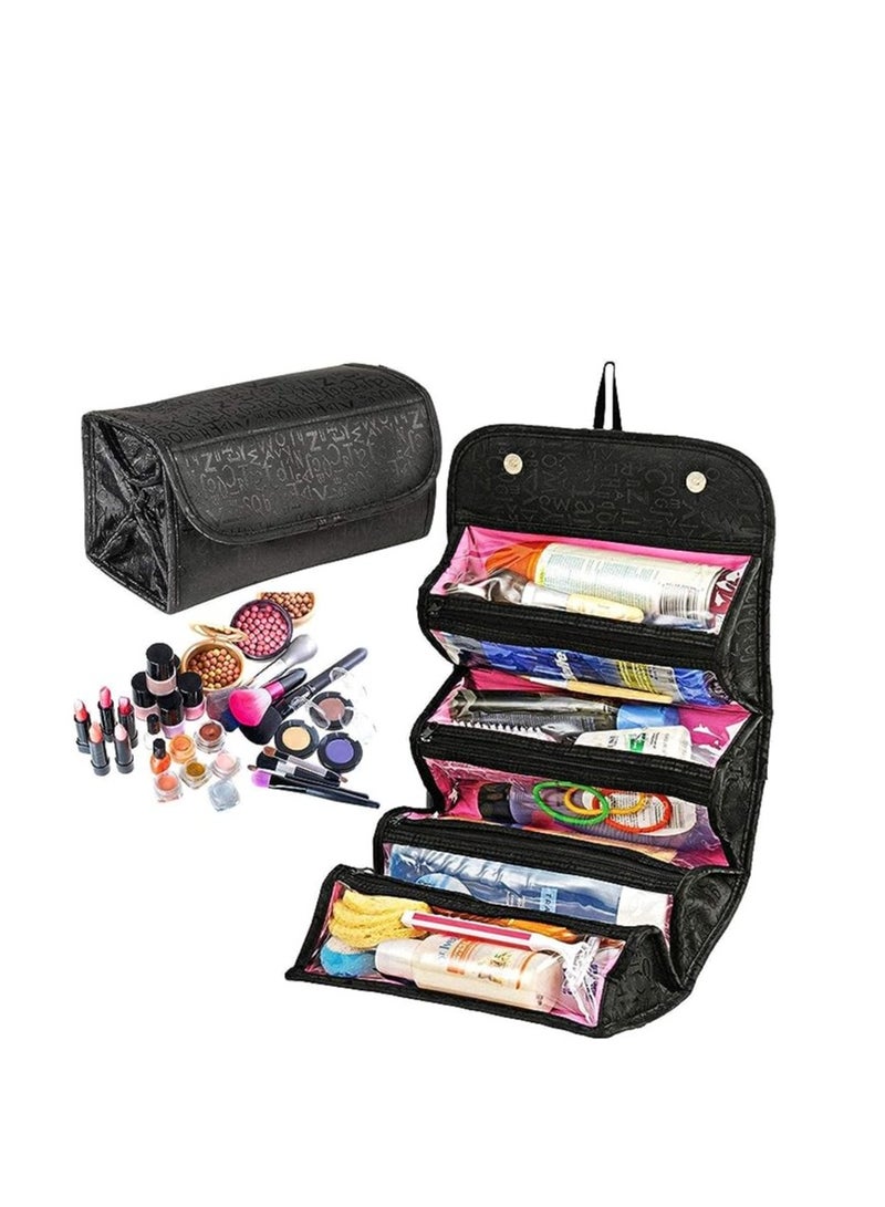 ORiTi Roll Up Travel Cosmetic Makeup Jewelry Toiletry Bag Organizer Camping Accessories Holder  - Image 3