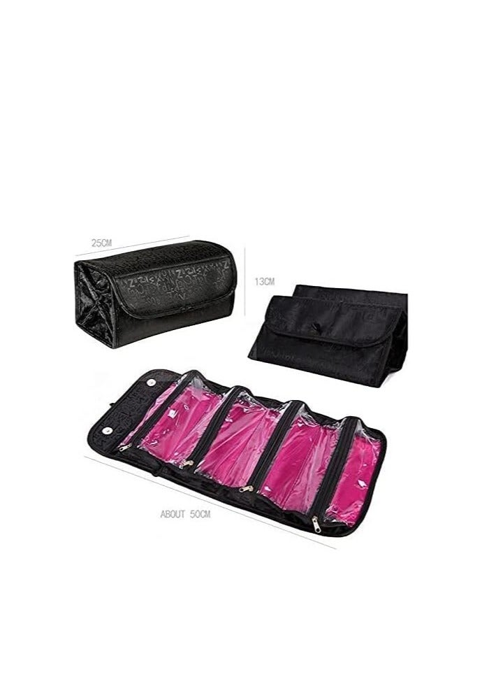 ORiTi Roll Up Travel Cosmetic Makeup Jewelry Toiletry Bag Organizer Camping Accessories Holder  - Image 4