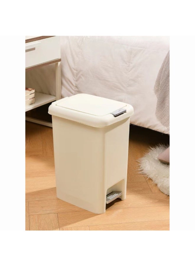 dunya Durable Plastic Waste Bin with Foot Pedal and Lid Waste Container for Kitchen, Bathroom, and Office - Image 3