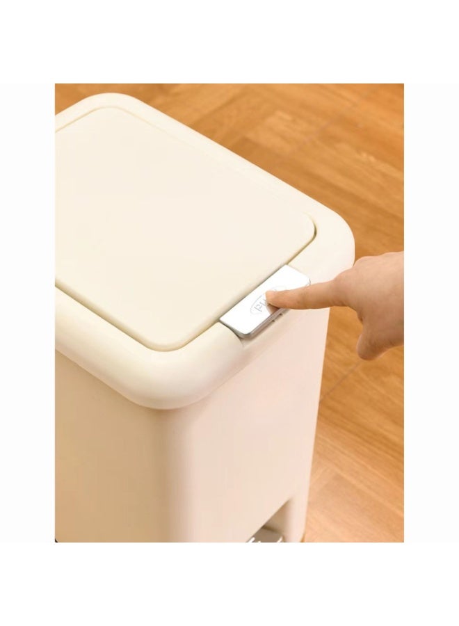 dunya Durable Plastic Waste Bin with Foot Pedal and Lid Waste Container for Kitchen, Bathroom, and Office - Image 4