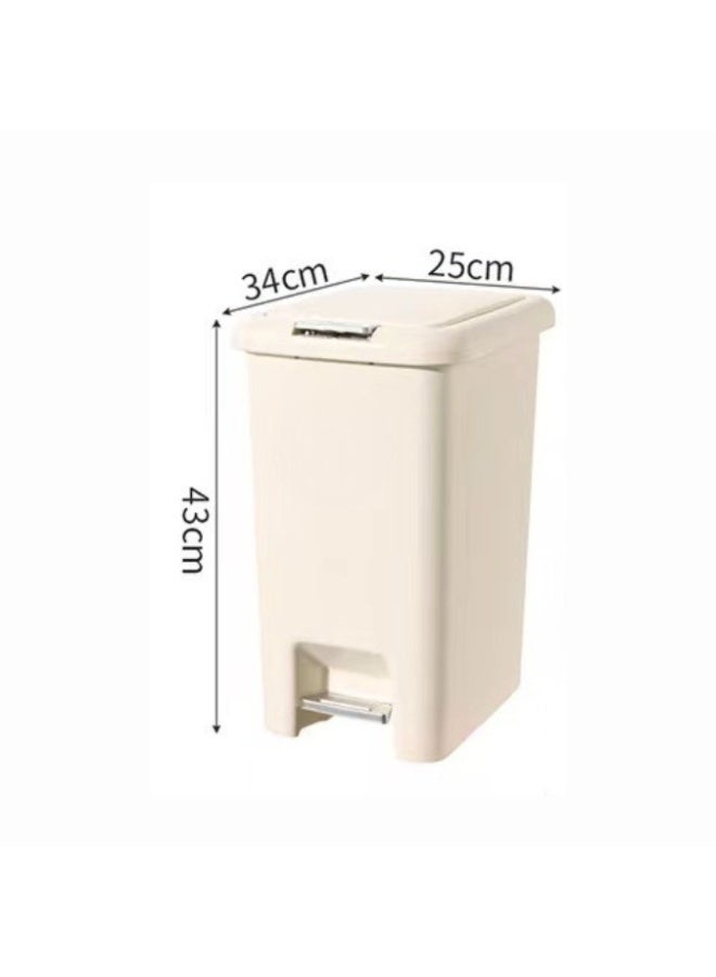 dunya Durable Plastic Waste Bin with Foot Pedal and Lid Waste Container for Kitchen, Bathroom, and Office - Image 2