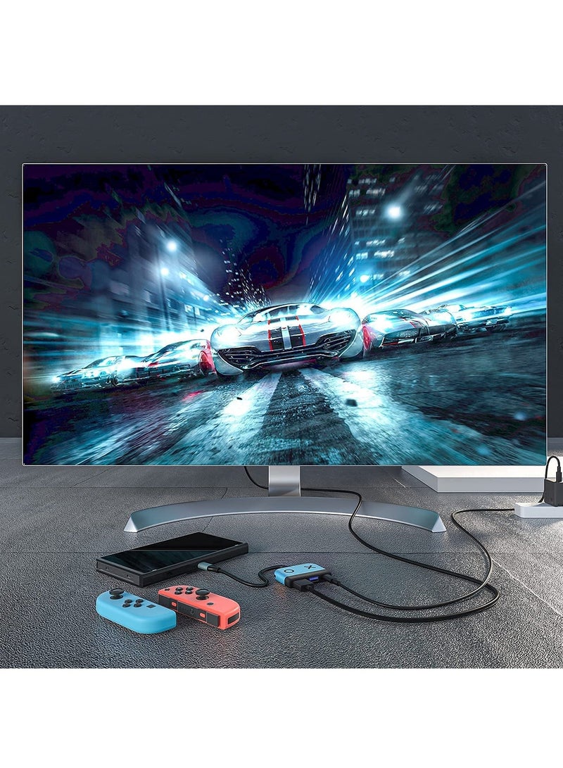 Portable TV Dock, Nintendo Switch Dock with HDMI USB 3.0 Port and USB-C Charging, Travel Dock for Nintendo Switch/Steam Deck (Blue) - Image 5