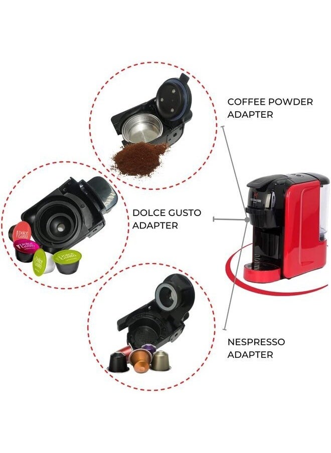 Mebashi 3in1 Multi Capsule Coffee Machine ME-CEM301 (Red)
