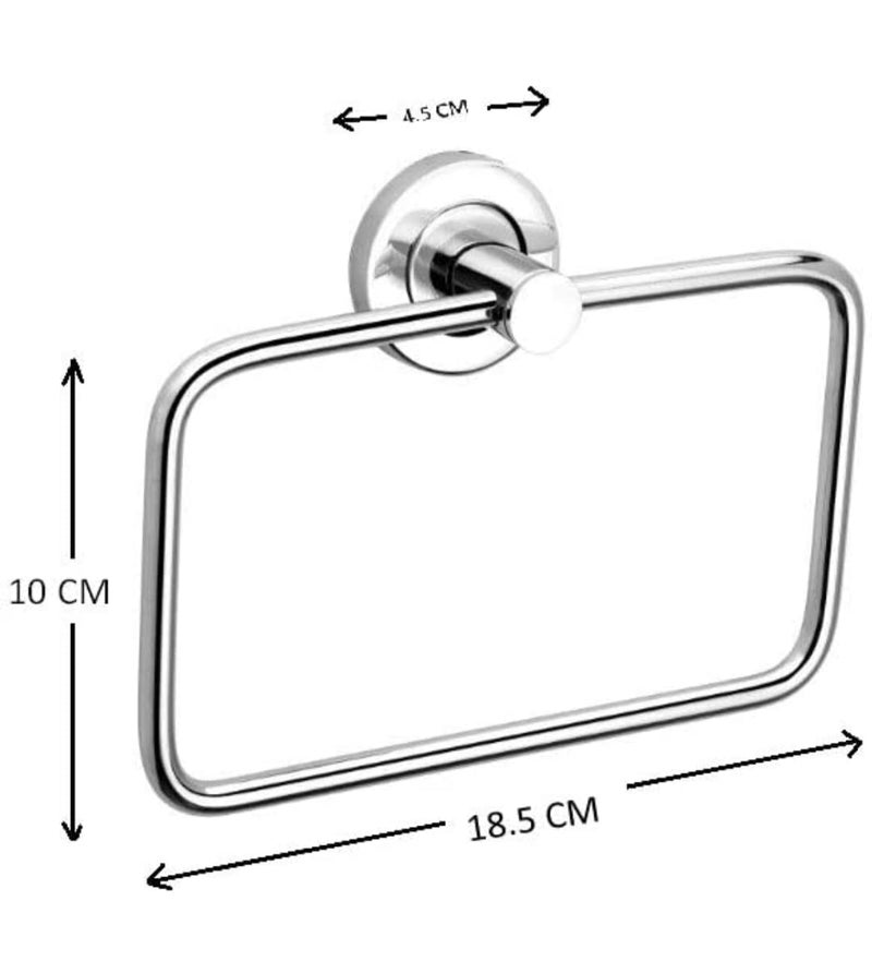 Stainless Steel Towel Ring for BathroomWash BasinNapkinTowel HangerBathroom Accessories Stainless Steel Napkin Ring Towel stand Napkin Hanger Towel RingHolderHanger Size 10X10X5 CMS colorsilver pack of 1pc  - Image 2