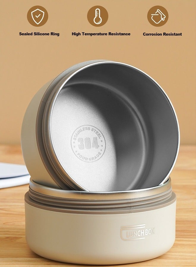 ROEIEIS Large Capacity Stainless Steel Lunch Box with Bag, Portable Thermal Food Container for School, Office, Work, Picnic & Camping, Leak-Proof Bento Box, Kitchen Storage & Accessories - Image 4