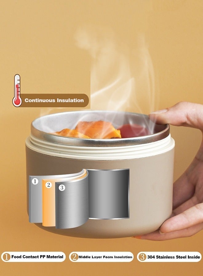 ROEIEIS Large Capacity Stainless Steel Lunch Box with Bag, Portable Thermal Food Container for School, Office, Work, Picnic & Camping, Leak-Proof Bento Box, Kitchen Storage & Accessories - Image 2