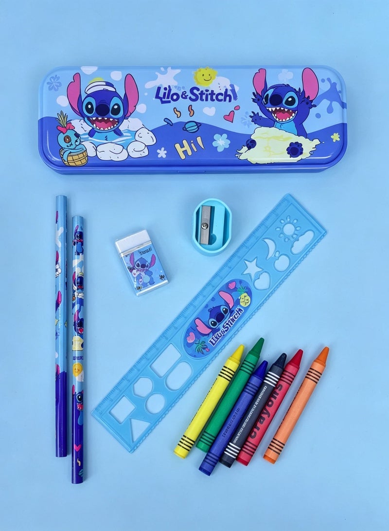 Disney Back to School 12 PCS Stitch Student Stationery Set, School Supplies Gift Box Set, Suitable for Primary School Students, Including Pencils, Erasers, Pencil Sharpeners, etc, Back to School Season Birthday Gifts - Image 3