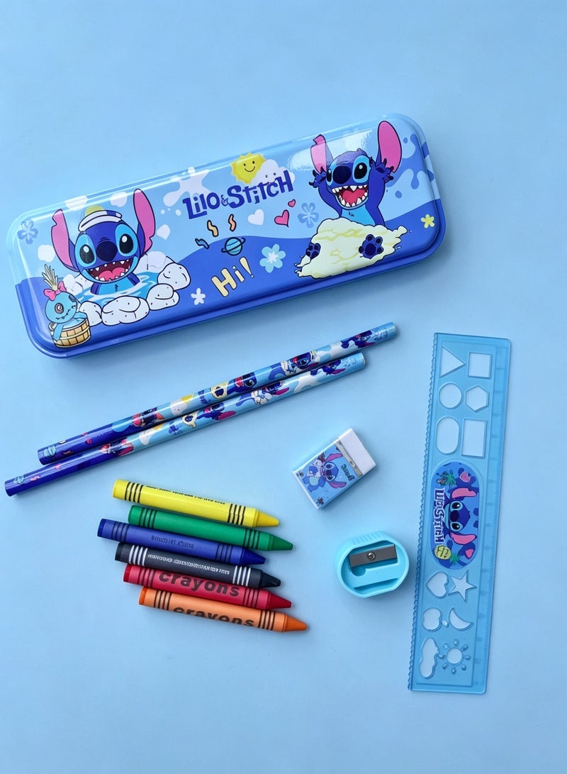 Disney Back to School 12 PCS Stitch Student Stationery Set, School Supplies Gift Box Set, Suitable for Primary School Students, Including Pencils, Erasers, Pencil Sharpeners, etc, Back to School Season Birthday Gifts - Image 2