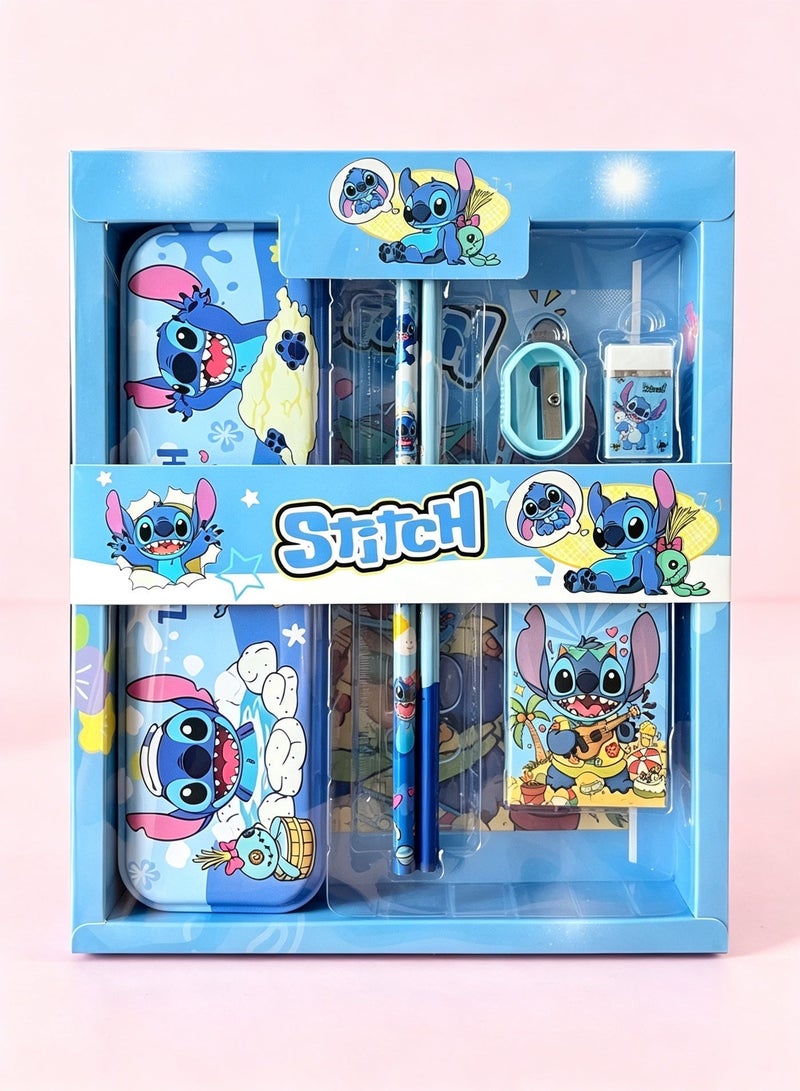 Disney Back to School 12 PCS Stitch Student Stationery Set, School Supplies Gift Box Set, Suitable for Primary School Students, Including Pencils, Erasers, Pencil Sharpeners, etc, Back to School Season Birthday Gifts - Image 1