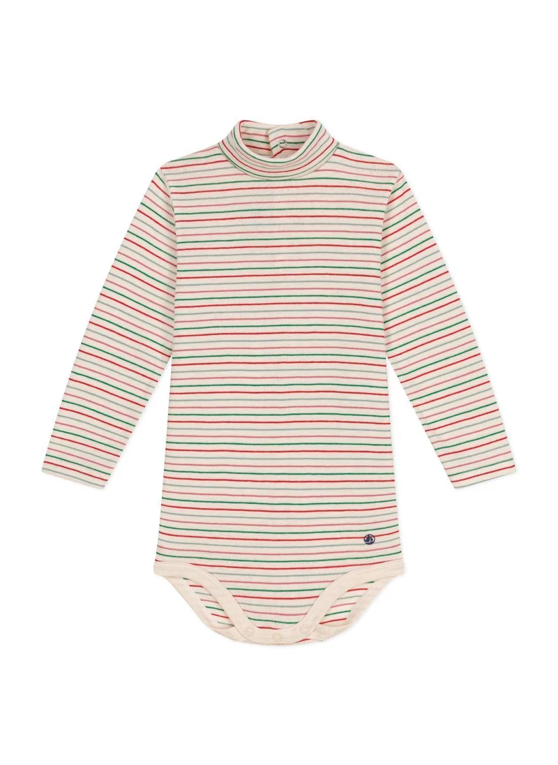 بيتي باتو Babies' long-sleeved rollneck cotton bodysuit