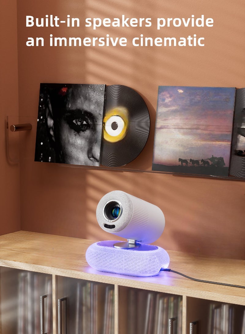 AROAQ Portable Projector, Android 13 Auto Focus Home Theater Projector, Lightweight Wireless Handheld Projector, Mini Cinema Projector For Home Office Outdoor, (1pc, Yellow) - Image 3