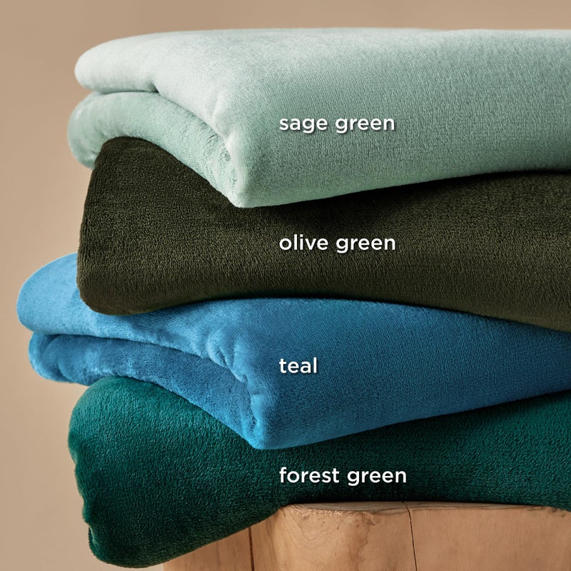 Bedsure GentleSoft Fleece Throw XL Blanket Sage Green - 300GSM Soft Lightweight Plush Cozy Blankets for Bed, Sofa, Couch, Travel, Camping, 50x70 inches - Image 5