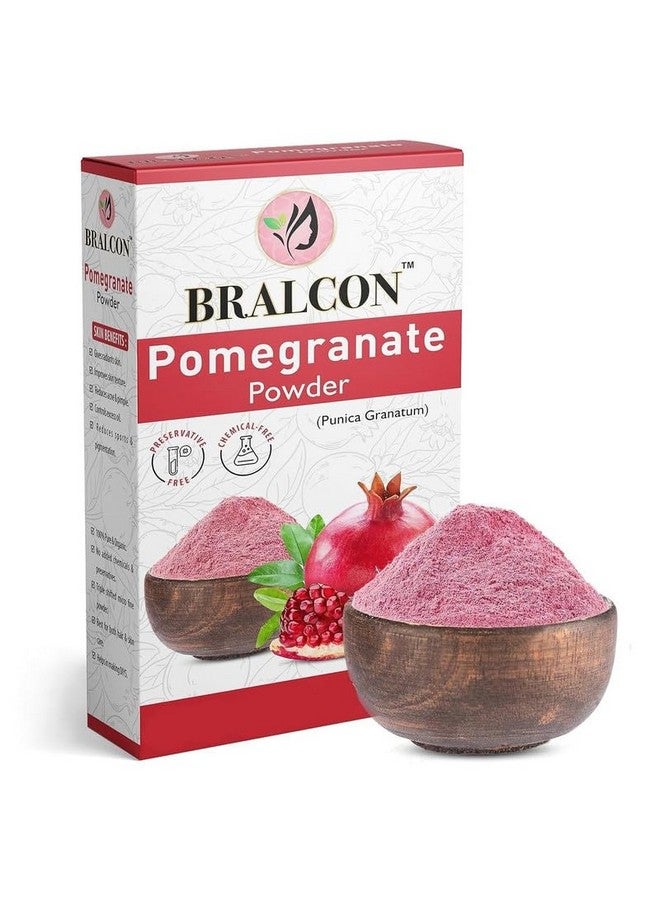 BRALCON براكالون مسحوق الرمان | أنار | 100% مسحوق جاف طبيعي لخلطة الشعر وخلطة الوجه | العناية بالبشرة | العناية بالشعر | 100 جرام - Image 1