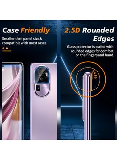 Generic Curved Tempered Glass Screen Protector for Oppo Reno 10 5G/Reno 10 Pro 5G/Full Glue Full Screen Coverage with Easy Installation Kit  - Image 3