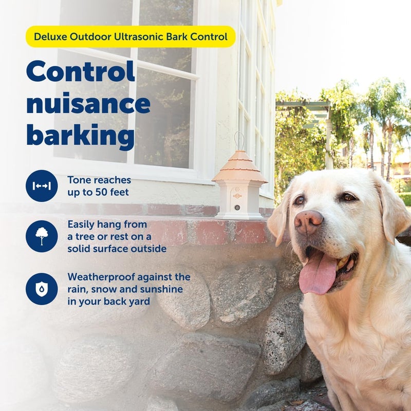 PetSafe Deluxe Outdoor Ultrasonic Bark Control - Elite No Barking Deterrent with Bird House Design - Image 2