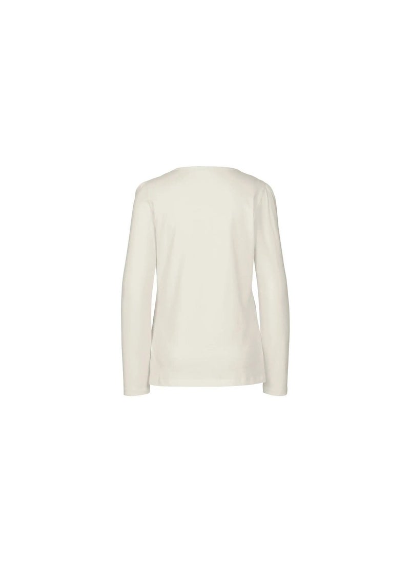 Tchibo - Women Round Neck Long Sleeve Top, White - Image 1