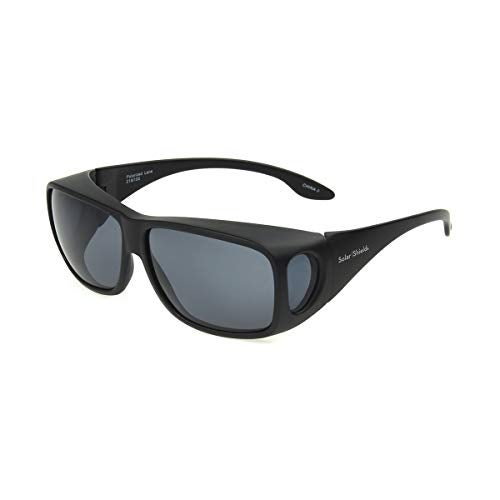 Dioptics نظارات شمسية دايوبتيكس للبالغين غير محددة الجنس مع درع شمسية حجرية تناسب فوق النظارات الشمسية، سوداء، 57 مم أمريكي - Image 1