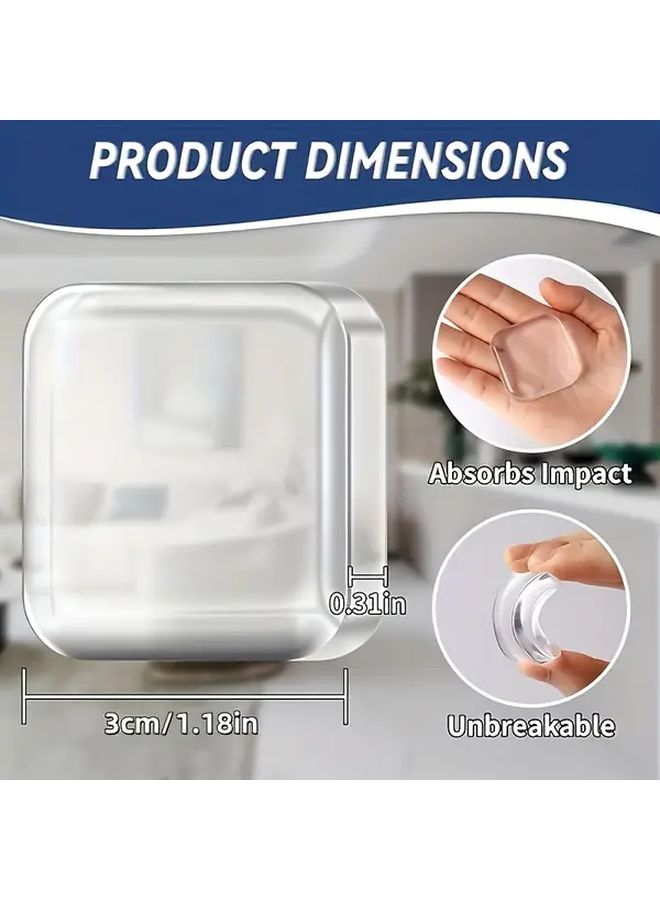 Self Adhesive Door Stop 3pcs Wall Protector No Drill Installation Noise Reduction - Image 3