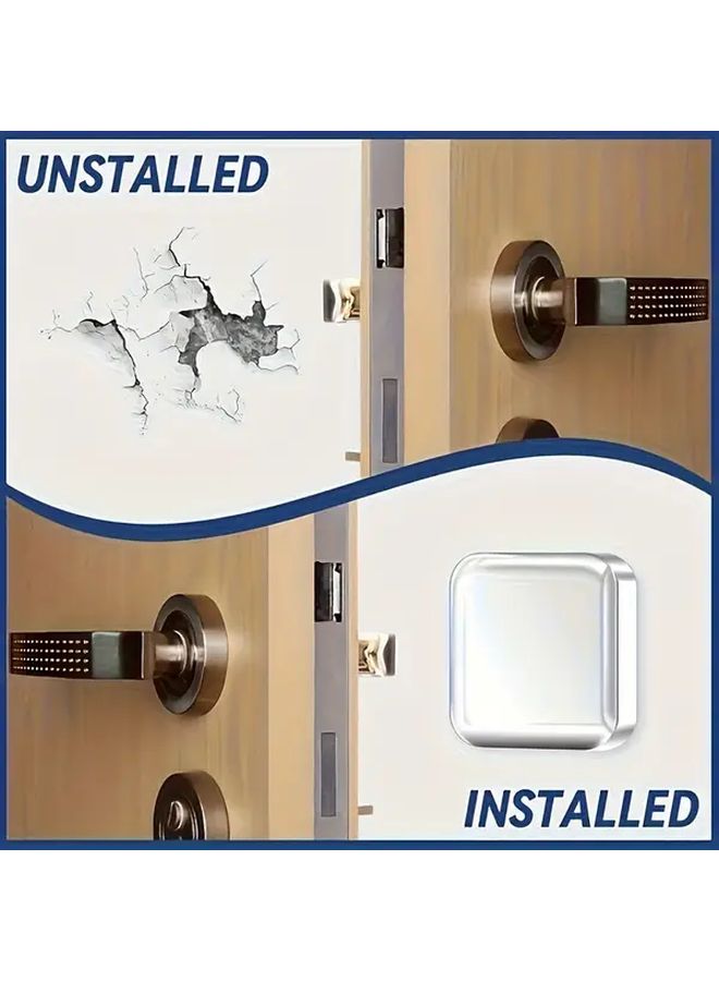 Self Adhesive Door Stop 3pcs Wall Protector No Drill Installation Noise Reduction - Image 2