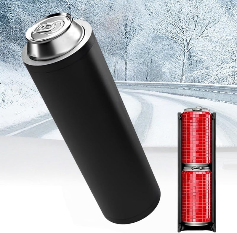 Double Tactical Can Holder: 2x12oz Black Lightweight Durable Ergonomic Design - Keeps Drinks Cold Longer Prevents Condensation for Outdoor Camping Game Day Parties - Image 1