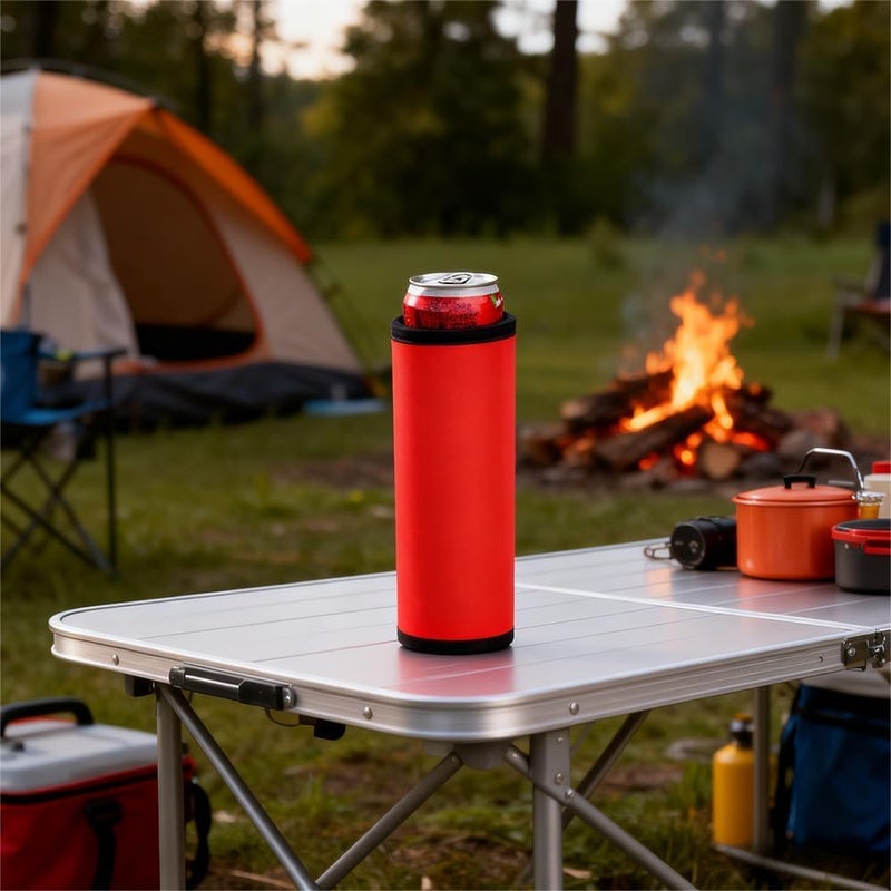 Double Tactical Can Holder: 2x12oz Black Lightweight Durable Ergonomic Design - Keeps Drinks Cold Longer Prevents Condensation for Outdoor Camping Game Day Parties - Image 4