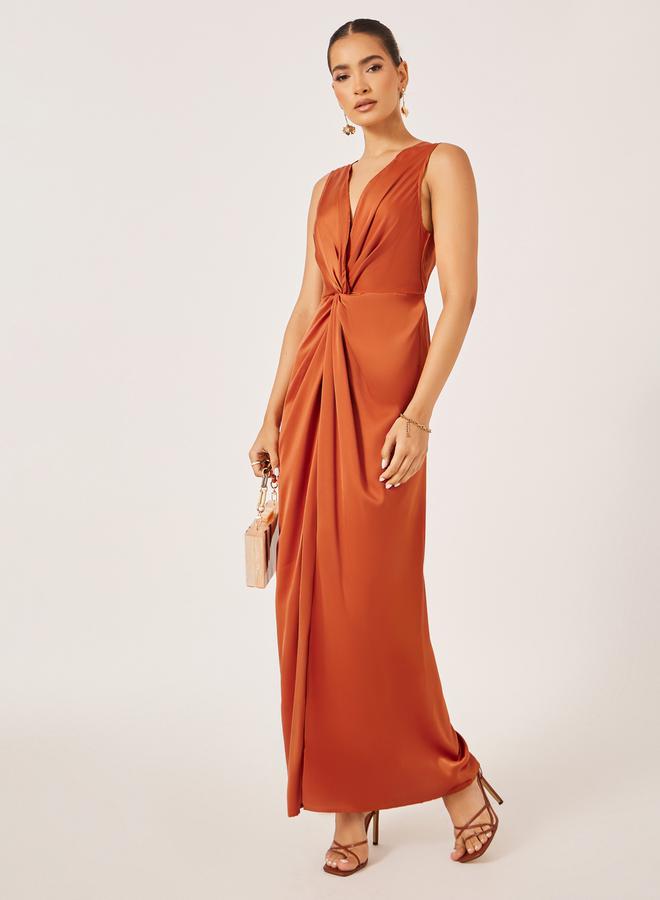 Styli Satin Twist Maxi Dress  - Image 1