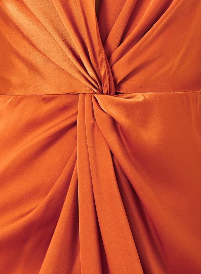 Styli Satin Twist Maxi Dress  - Image 4
