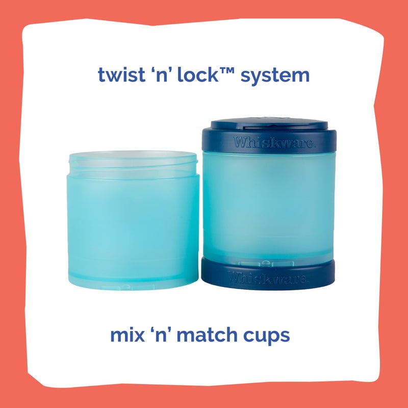 Whiskware Disney Princess Stackable Snack Containers for Kids, 3 Stackable Snack Cups for School and Travel, Ariel and Flounder - Image 3