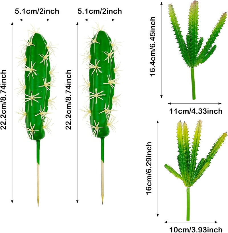 Cayway Pack of 10 Artificial Succulent Flowers Plants, Succulents Artificial Cactus Stems Home Decoration Indoor Garden DIY Accessories for Home Indoor Fairy Garden Decorations - Image 2