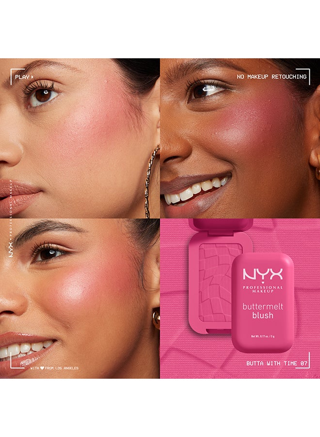 NYX PROFESSIONAL MAKEUP أحمر خدود زبدة الزبد، أحمر خدود بودرة، يدوم حتى 12 ساعة، مقاوم للتلاشي والانتقال، يتلاشى مع الوقت - Image 5