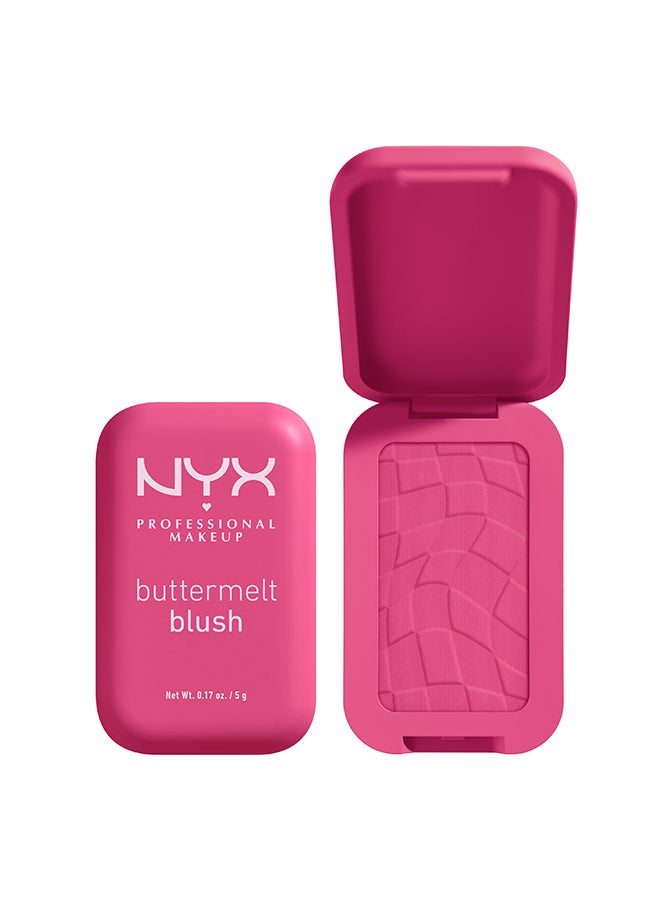 NYX PROFESSIONAL MAKEUP Buttermelt Blush, Powder Blush, Up To 12 H Wear, Fade & Transfer Resistant, Butta With Time - Image 1